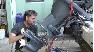 Reinstalling an outboard lower unit [upl. by Irina]