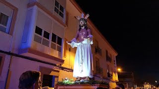 Viacrucis de la Hermandad Ferroviaria del Encuentro Semana Santa 2023 Manzanares [upl. by Trager]