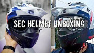 SEC GYMKHANA MOTORCYCLE HELMET unboxing [upl. by Ycak]