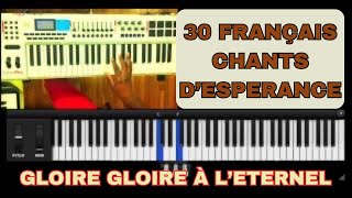 Gloire Gloire à L Éternel piano tutoriel en Do Majeur [upl. by Kristianson40]