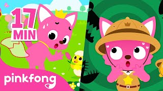 Find Pinkfongs Tail  More  Animal Songs Compilation by Pinkfong Ninimo  Pinkfong for Kids [upl. by Carce]