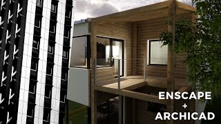 Enscape  ArchiCAD 23  4K rendered walkthrough  Interior and Exterior [upl. by Seaton]