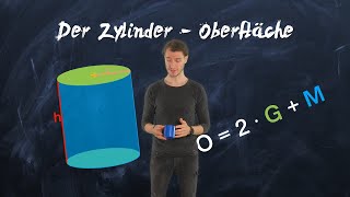 Zylinder  Oberfläche berechnen  Geometrie einfach erklärt [upl. by Akeimahs]