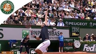 Ernests Gulbis v Roger Federer Highlights  Mens Round 4 2014  RolandGarros [upl. by Aneled]