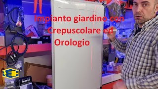 Luci giardino con interruttore crepuscolare e orologio [upl. by Cam759]