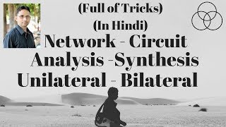 Analysis and Synthesis  Bilateral and Unilateral Network Network Analysis1 by SAHAV SINGH YADAV [upl. by Krid]