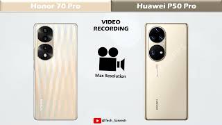 Honor 70 Pro vs Huawei P50 Pro [upl. by Nwavahs]