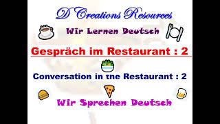 Learn German Ep 17 Menu Restaurant Platz Kaffee Salat Phrases German D Creations Resources [upl. by Berghoff]