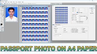 Adobe Photoshop से A4 Size Paper पर पासपोर्ट साइज फोटो निकाले। Adobe Photoshop  Passport Size Photo [upl. by Ayhdiv]