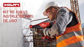 Hilti HIT RE 500 Instrucciones de uso [upl. by Eenimod]