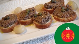 Crostini toscani con fegatini I Crostini neri della tradizione [upl. by Chappelka]