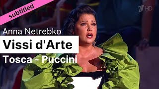 Opera Lyrics  Anna Netrebko ♪ Vissi dArte Tosca Puccini ♪ Italian amp English [upl. by Sarnoff919]