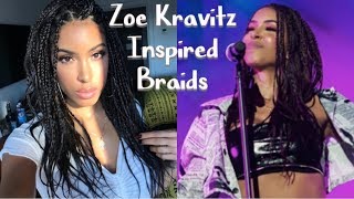 Zoe Kravitz Inspired BRAIDS  Curly Culture [upl. by Eenor]