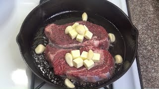 Receta de carne frita muy rica con mantequilla ajo y zanahorias [upl. by Fai]