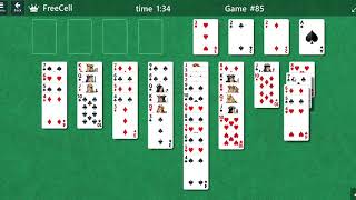 FreeCell Game  85 [upl. by Bullis203]