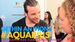 Gethin Anthony Aquarius interviewed at the Season 2 premiere of NBC’s crime drama AQUARIUS [upl. by Dosi]