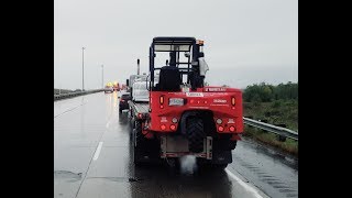 Tractortrailer jackknife Truck out of control A40  mise en portefeuille VaudreuilDorion [upl. by Carpet273]