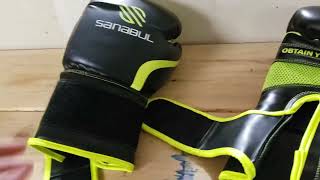 Sanabul Essential Gel Boxing Kickboxing Punching Bag Gloves Review [upl. by Annissa117]