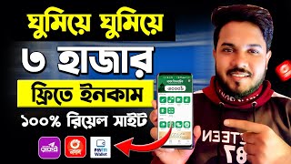 ঘুমিয়ে ঘুমিয়ে ৩ হাজার টাকা ইনকাম  Online Income BD  Make money online  Smart money tactics [upl. by Gaillard]