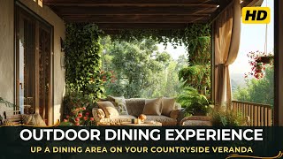 Outdoor Dining Experience Setting Up a Dining Area on Your Countryside Veranda [upl. by Kcirrez29]