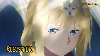 『Lyrics AMV』 Sword Art Online Alicization OP 2 Full 「RESISTER  ASCA」 Francisco Lyrics [upl. by Rexfourd]