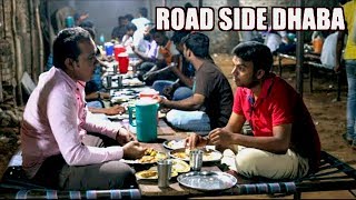 Pure Veg Roadside Family Dhaba in Hyderabad  Punjabi Food  Dhaba with Cots [upl. by Rois]