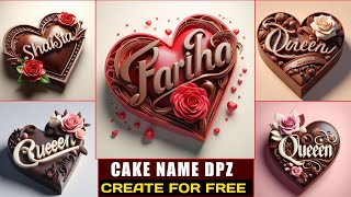 How to create Trending Ai 3d heart Name image editing in mobile  bing image creator full tutorial [upl. by Shaer583]