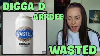 DIGGA D FT ARRDEE  WASTED VISUALIZER  UK REACTION 🇬🇧  MADNESS 🔥🔥 [upl. by Oilime]