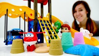 Guardería Infantil Tayo Pj Masks y Play Doh cena Videos divertidos [upl. by Ludwigg75]