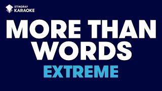 Extreme  More Than Words Karaoke with Lyrics [upl. by Bartie]