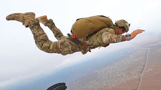 Paratroopers Jump from Short C23B Sherpa in Marana Arizona • DavisMonthan Air Force Base [upl. by Pitt]