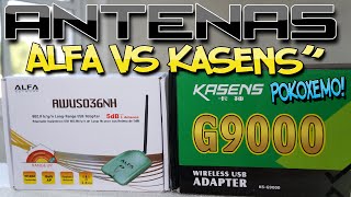 Test Antenas WiFi Kasens G9000 Vs Alfa awus036nh  Realtek 8187L  Ralink 3070  Observaciones [upl. by Farr]