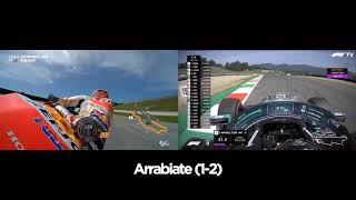 Mugello Lap Onboard Marquez vS Hamilton [upl. by Nahtan473]