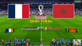 FRANCE vs MOROCCO  Semi FINAL  FIFA World Cup Qatar 2022  Mbappe vs Hakimi  PES 2021 Gameplay [upl. by Leinod]