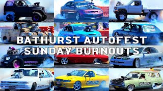 2024 Bathurst Autofest Sunday Burnouts Full Video  Watch in 4k [upl. by Erbma]