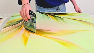 Oh My💗 Catalyst Scrapes amp Glowing Effects  Fluid Acrylic Painting Tutorial [upl. by Sorci]