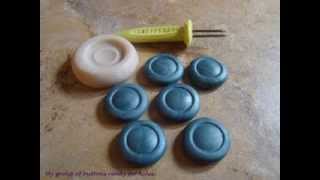 Making button molds and buttons with polymer clay [upl. by Henriques916]