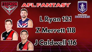 Essendon Bombers vs Fremantle Dockers AFL Fantasy Game Review 2024 [upl. by Astred276]