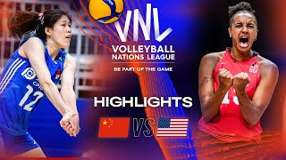 🇨🇳 CHN vs 🇺🇸 USA  Highlights Week 3  Womens VNL 2023 [upl. by Proulx]