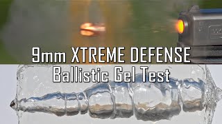 9mm XTREME DEFENSE Ballistic Gel Test  Ballistic HighSpeed [upl. by Eihtak]