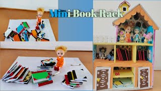 HANDMADE MINI BOOK RACKHow To Make a Mini Book Rack DesignDIY BOOK SHELF 📚📗 [upl. by Shu630]