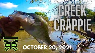 🎣 CREEK Fishing for CRAPPIE from the BANK  Jig amp Bobber  Fishing Structure 🌿 [upl. by Weixel977]