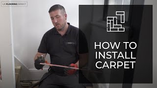 How to Lay Carpet on Stairways  Installation Guides  UK Flooring Direct [upl. by Emelyne]