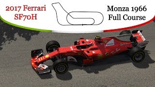 Assetto Corsa  F1 2017 Ferrari SF70H in Monza 1966 Full Course  DRS ON [upl. by Magavern]