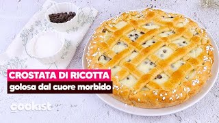 Crostata di ricotta con gocce di cioccolato golosa con un cuore cremoso [upl. by Archibaldo]