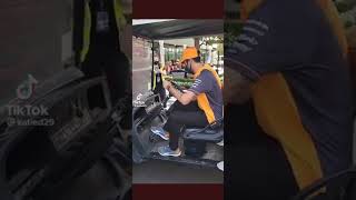 Daniel Ricciardo messing around in golf buggy f1shorts [upl. by Ynelram]