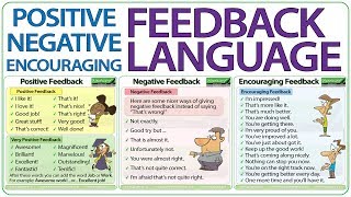 Feedback Language in English  Giving Positive Feedback amp Negative Feedback [upl. by Peppy]