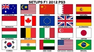 F1 2012  All Setups  Todos los Reglajes 7ª Temporada Campeonatos CGC [upl. by Yreffoeg]