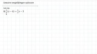 Ingewikkelde lineaire vergelijkingen oplossen 3 VWO [upl. by Einallem]
