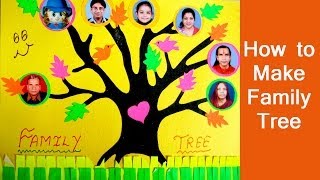 Family Tree For Kids Project  How To Make Your Own Simple Family Tree For Scrapbook [upl. by Elsbeth]